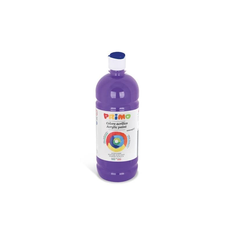 Colore acrilico Primo in bottiglia con tappo dosatore 1000 ml - 400 viola 404TA1000400