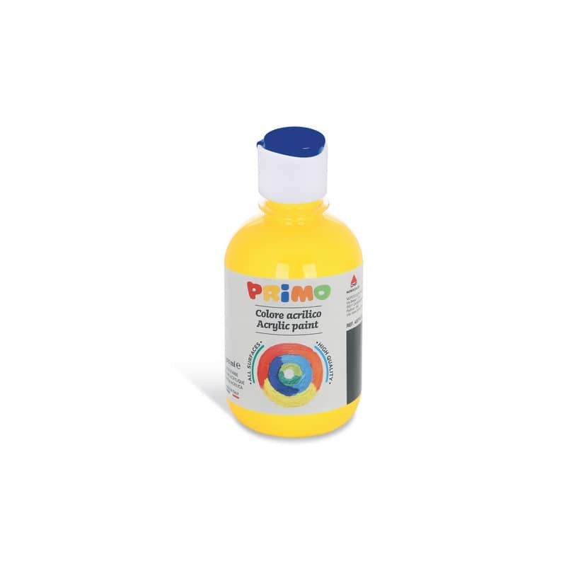 Colore acrilico Primo in bottiglia con tappo dosatore 300 ml - 201 giallo 400TA300201