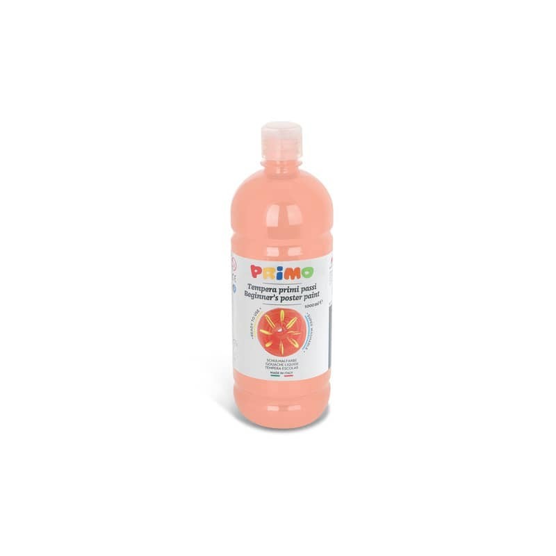 Tempera brillante in bottiglia in PET Primo Primi Passi 1000 ml rosa carne 204BR1000331