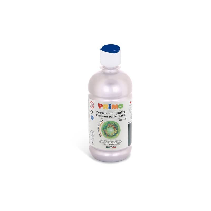 Tempera brillante in bottiglia in PET Primo Primi Passi 500 ml argento 201TL500910
