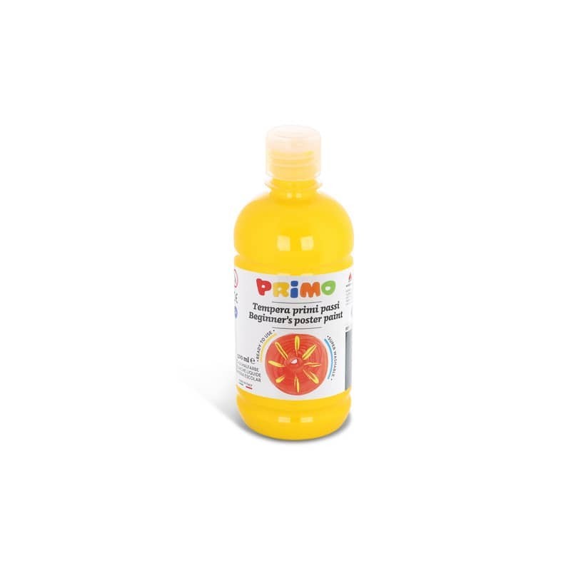 Tempera brillante in bottiglia in PET Primo Primi Passi 500 ml giallo 202BR500201