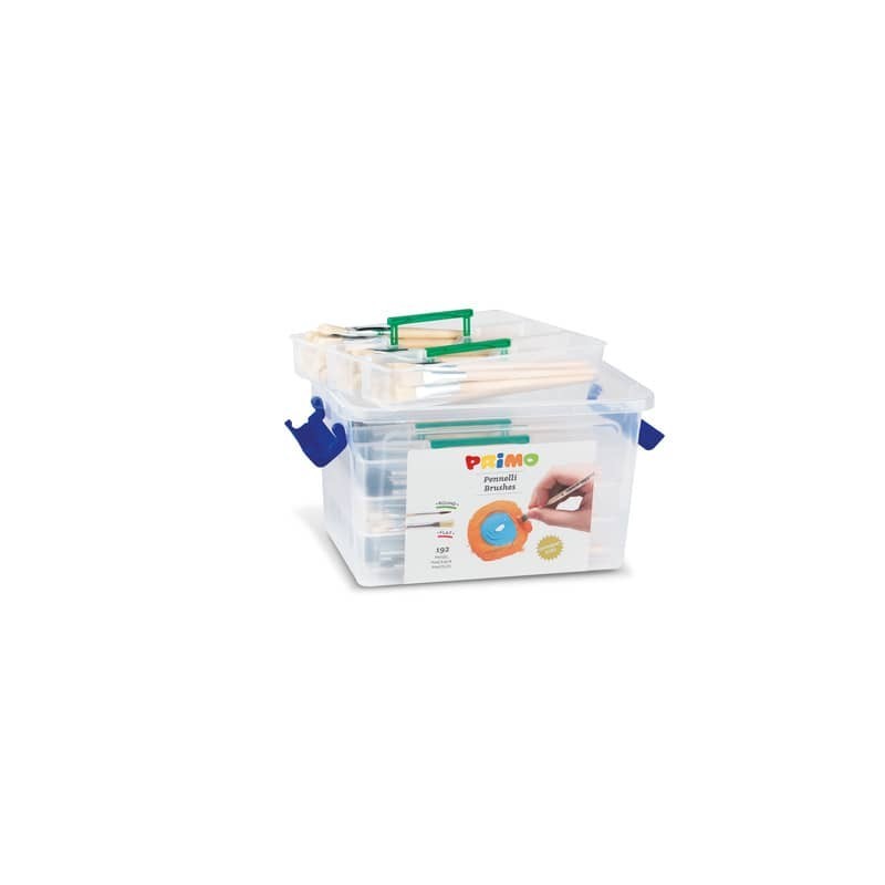 Valigetta pennelli punte miste Primo - 192 pezzi assortiti - 243PTQ192