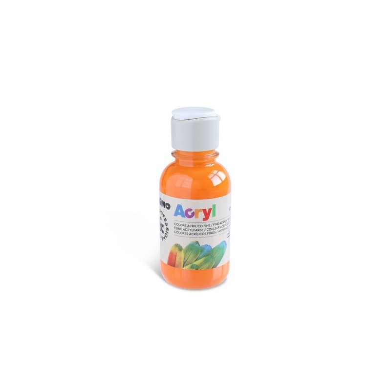 Colore acrilico Primo in bottiglia PET con tappo dosatore 125 ml - 250 arancio 402TA125250