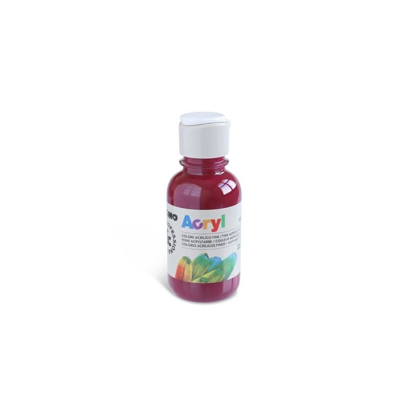 Colore acrilico Primo in bottiglia PET con tappo dosatore 125 ml - 320 bordeaux 402TA125320
