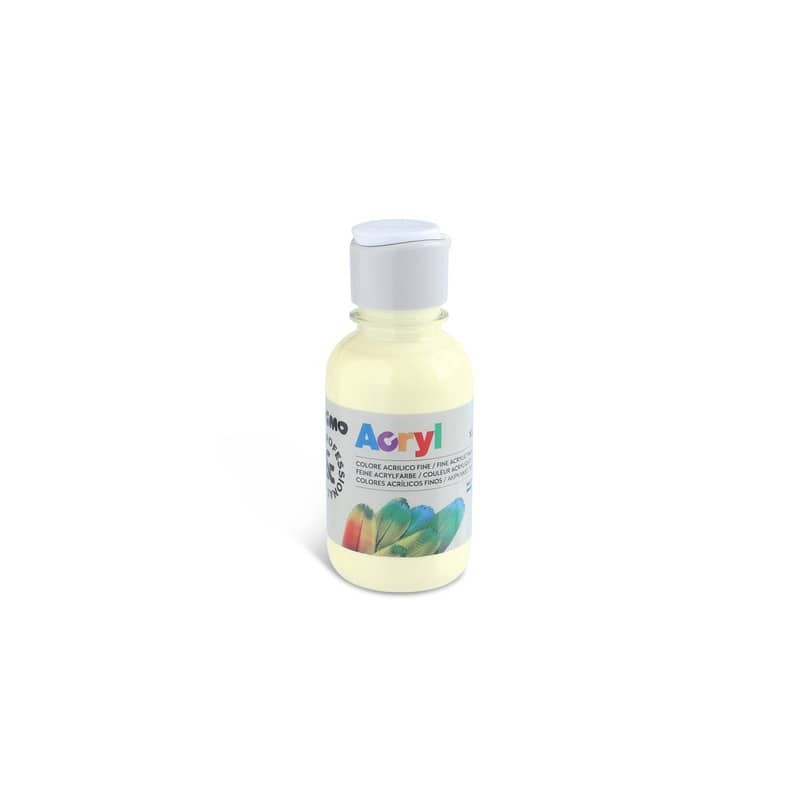 Colore acrilico Primo in bottiglia PET con tappo dosatore 125 ml - 212 giallo limone - 402TA125212
