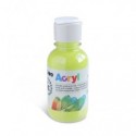 Colore acrilico Primo in bottiglia PET con tappo dosatore 125 ml - 600 verde chiaro - 402TA125600