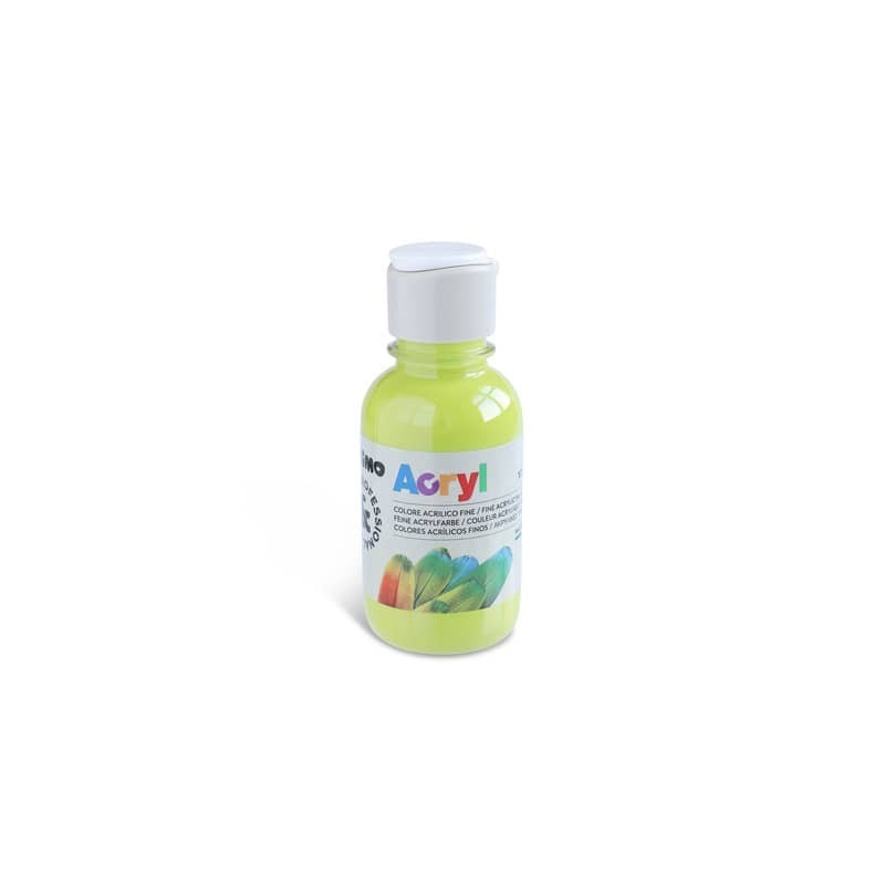 Colore acrilico Primo in bottiglia PET con tappo dosatore 125 ml - 600 verde chiaro - 402TA125600