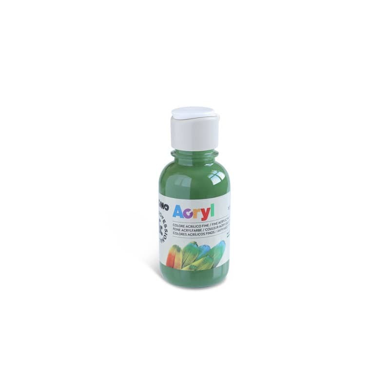 Colore acrilico Primo in bottiglia PET con tappo dosatore 125 ml - 665 verde oliva - 402TA125665