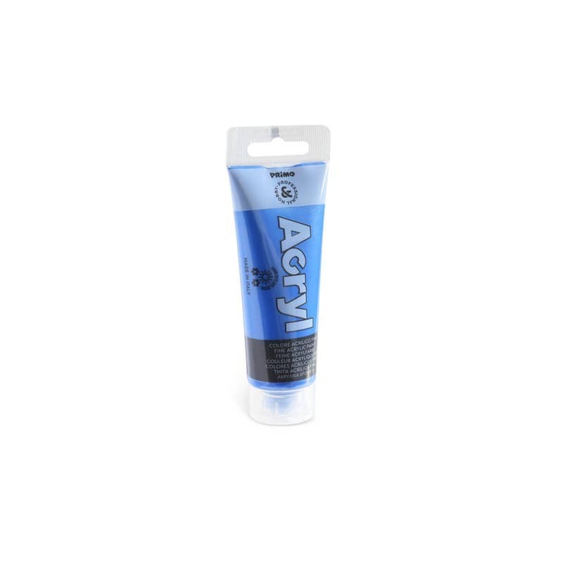 Colore acrilico Primo in bottiglia PET con tappo dosatore 75 ml - 521 blu - 420TAM75521