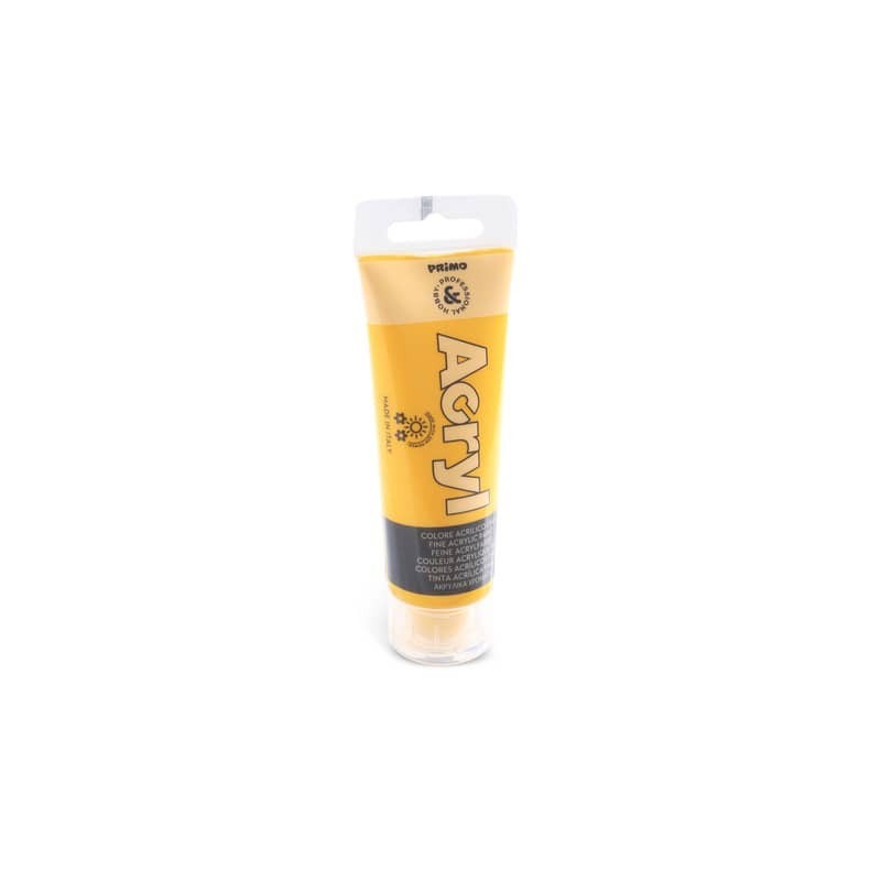 Colore acrilico Primo in bottiglia PET con tappo dosatore 75 ml - 220 giallo oro - 420TA75220