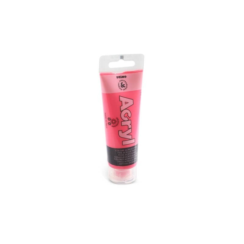 Colore acrilico Primo in bottiglia PET con tappo dosatore 75 ml - 370 rosa fluo 420TAF75370