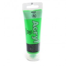 Colore acrilico Primo in bottiglia PET con tappo dosatore 75 ml - 610 verde fluo - 420TAF75610