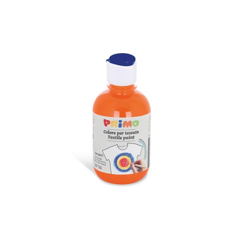 Colore per tessuto in bottiglia Primo con tappo dosatore 300 ml - 250 arancio - 411TX300250