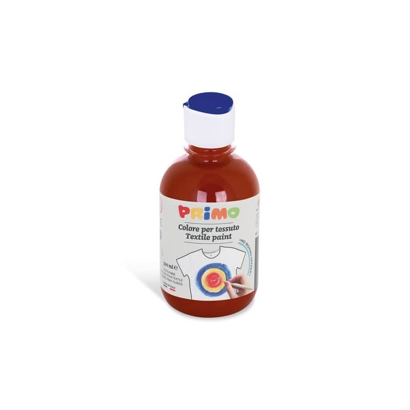 Colore per tessuto in bottiglia Primo con tappo dosatore 300 ml - 730 terra Siena bruciata - 411TX300730