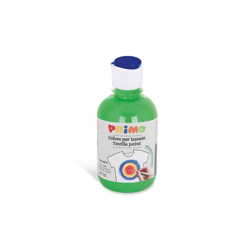 Colore per tessuto in bottiglia Primo con tappo dosatore 300 ml - 610 verde brillante - 411TX300610