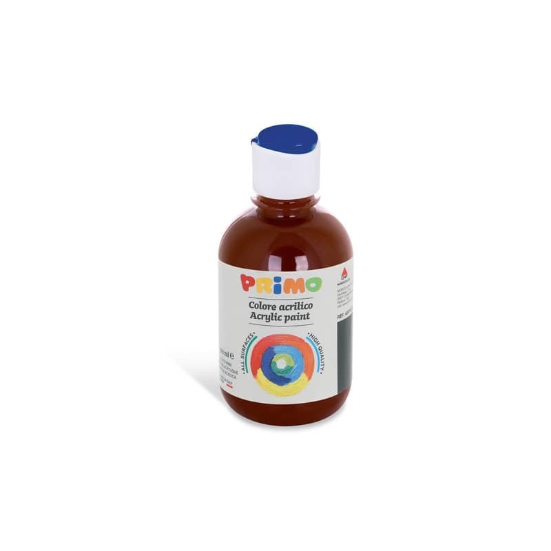Colore acrilico Primo in bottiglia con tappo dosatore 300 ml - 740 terra di Siena bruciata 400TA300740