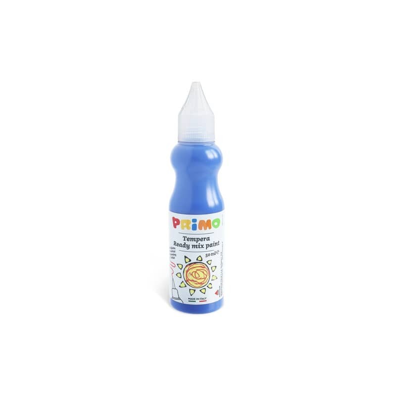 Tempera brillante Primo in bottiglia con becuccio 50 ml blu oltremare 2001BR50500