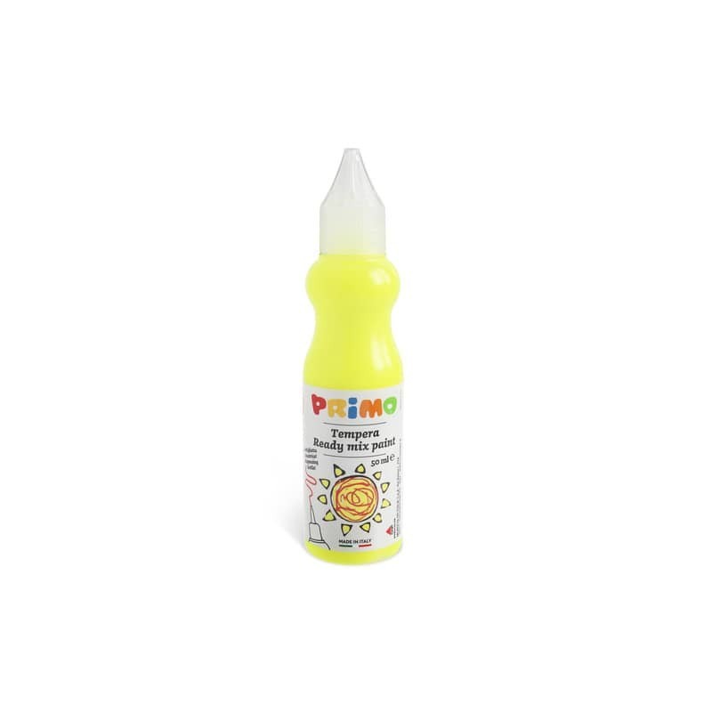 Tempera brillante Primo in bottiglia con beccuccio 50 ml giallo fluo 2001BRF50210