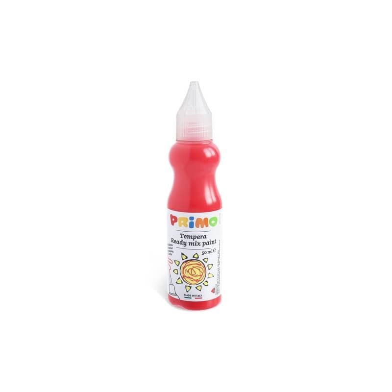 Tempera brillante Primo in bottiglia con becuccio 50 ml vermiglio 2001BR50300