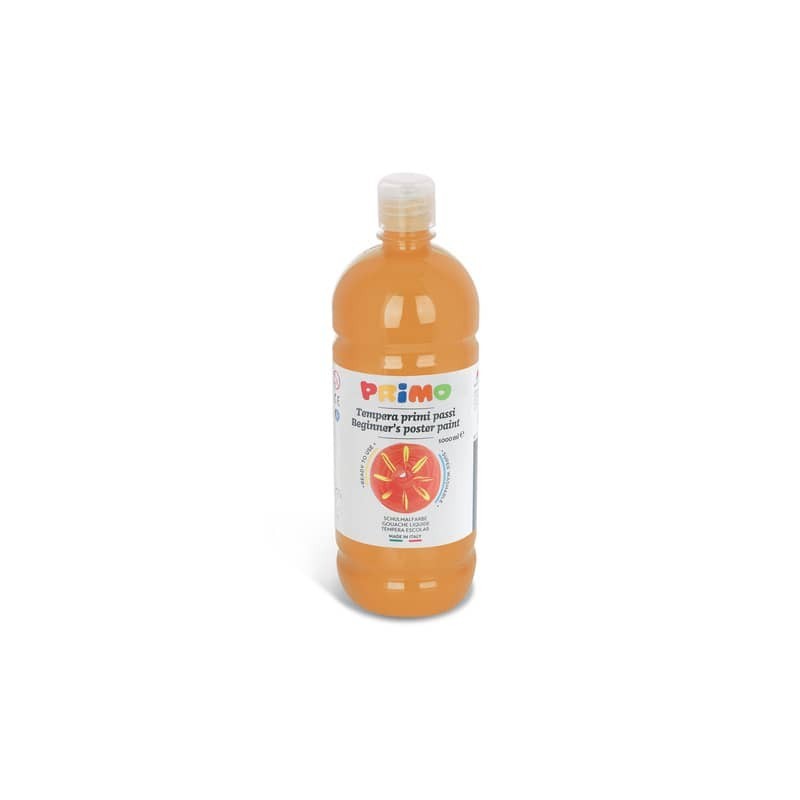 Tempera brillante in bottiglia in PET Primo Primi Passi 1000 ml giallo ocra 204BR1000270