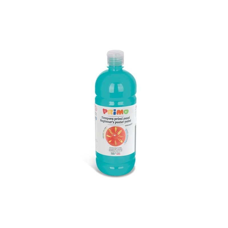 Tempera brillante in bottiglia in PET Primo Primi Passi 1000 ml turchese 204BR1000560