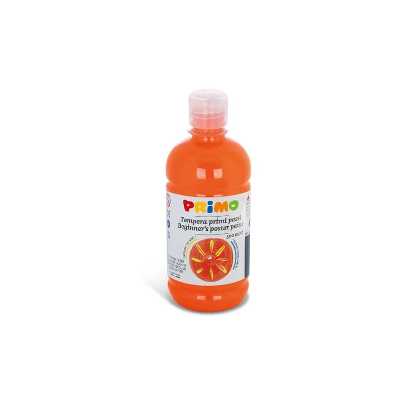 Tempera brillante in bottiglia in PET Primo Primi Passi 500 ml arancione 202BR500250