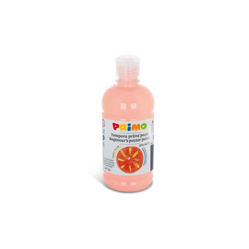 Tempera brillante in bottiglia in PET Primo Primi Passi 500 ml rosa carne 202BR500331
