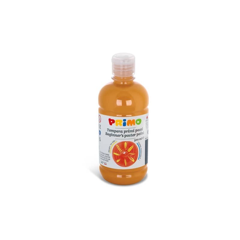Tempera brillante in bottiglia in PET Primo Primi Passi 500 ml giallo ocra 202BR500270