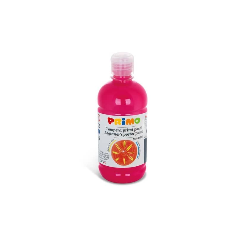 Tempera brillante in bottiglia in PET Primo Primi Passi 500 ml magenta 202BR500301
