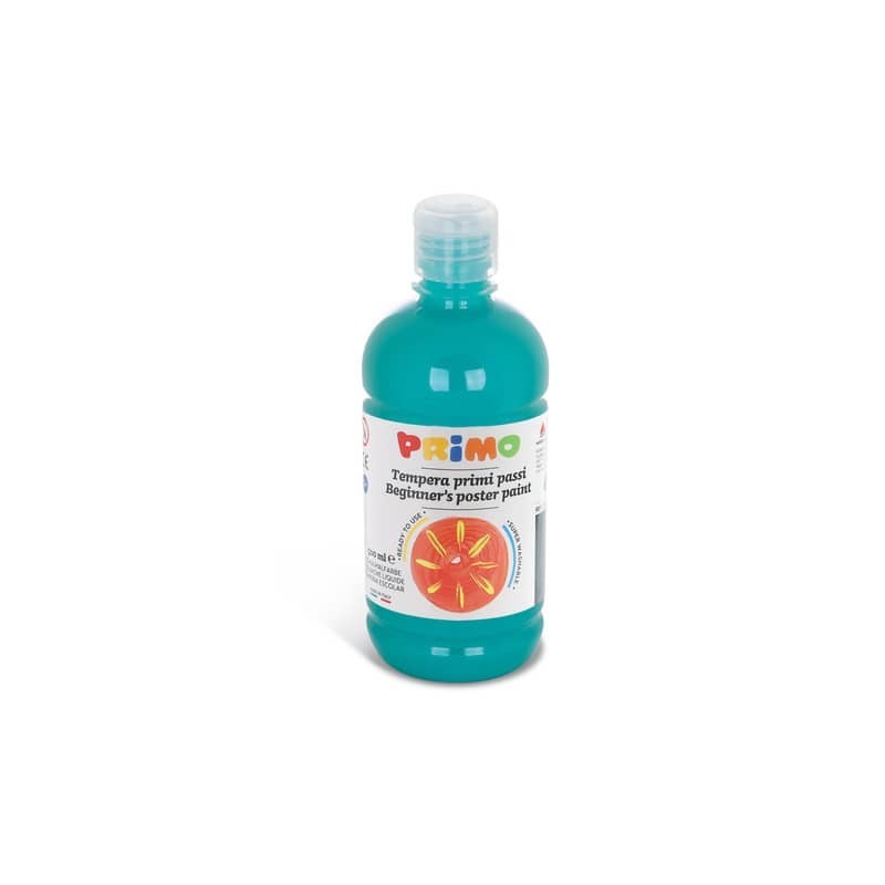 Tempera brillante in bottiglia in PET Primo Primi Passi 500 ml turchese 202BR500560