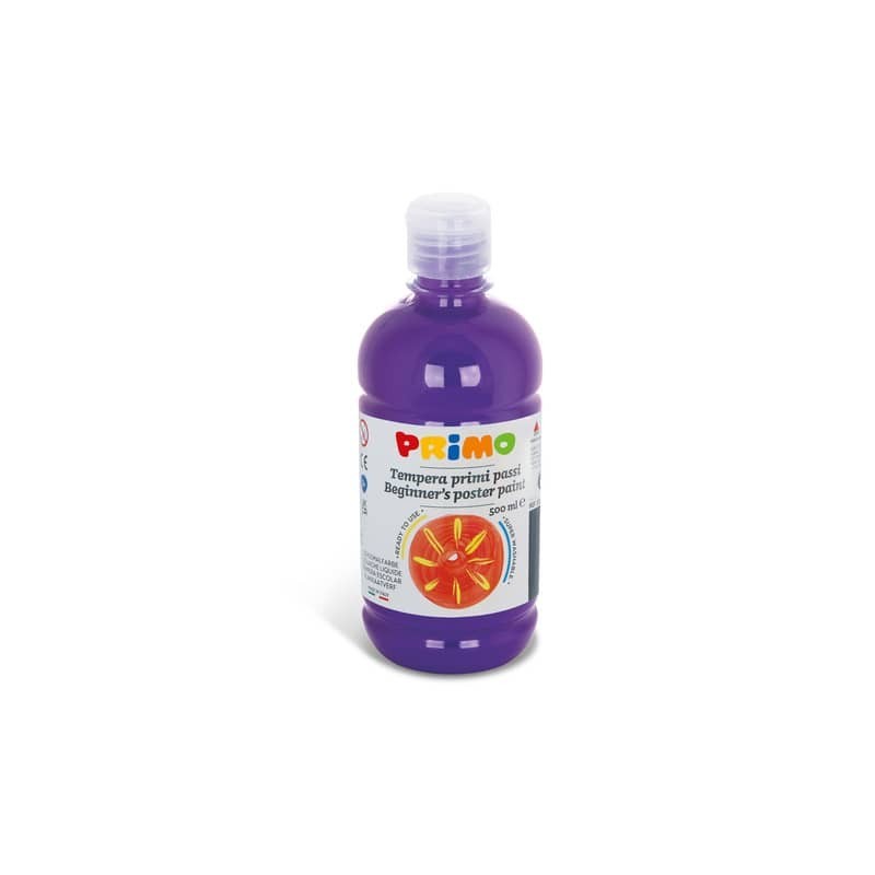 Tempera brillante in bottiglia in PET Primo Primi Passi 500 ml viola 202BR500400