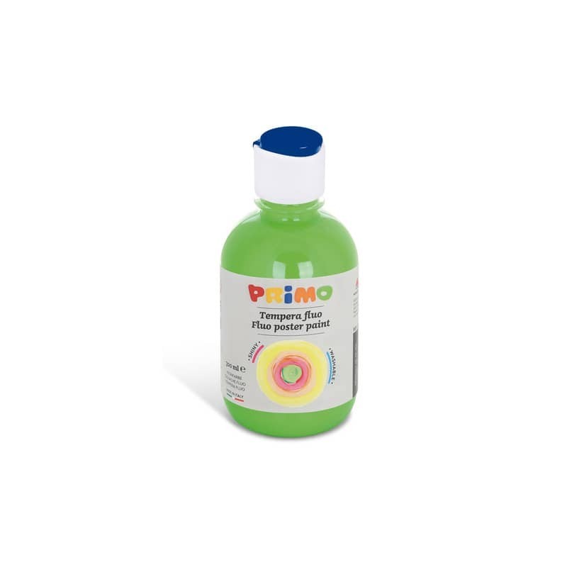 Tempera in bottiglia Primo primi passi 300 ml verde brillante fluo 255TF300610