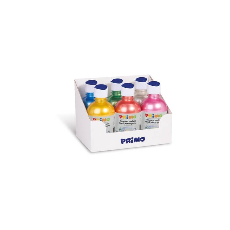 Tempera perlata in bottiglia Primo 300 ml conf. da 6 colori assortiti 234TP6ASS