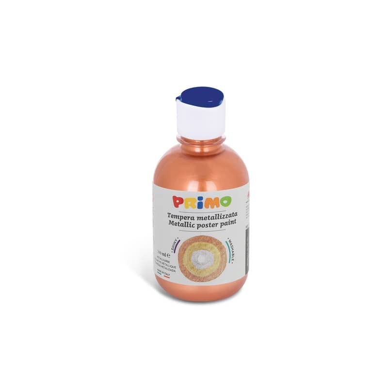 Tempera pronta metallizzata Primo con tappo misuratore 300 ml rame 233TM300930