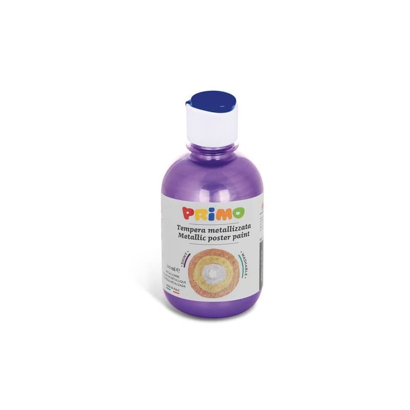 Tempera pronta metallizzata Primo con tappo misuratore 300 ml viola 233TM300400