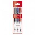 Pennello con serbatoio Carand'Ache in conf. da 3 punte assortite 115303