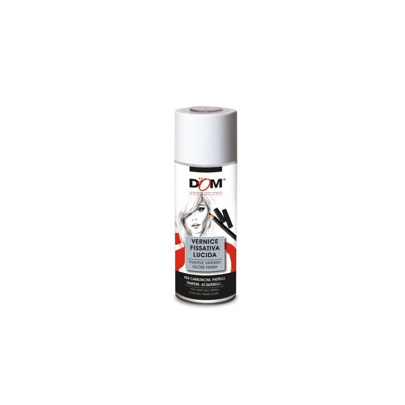 Vernice fissativa in spray DOM - effetto lucido - trasparente - 400 ml - 625