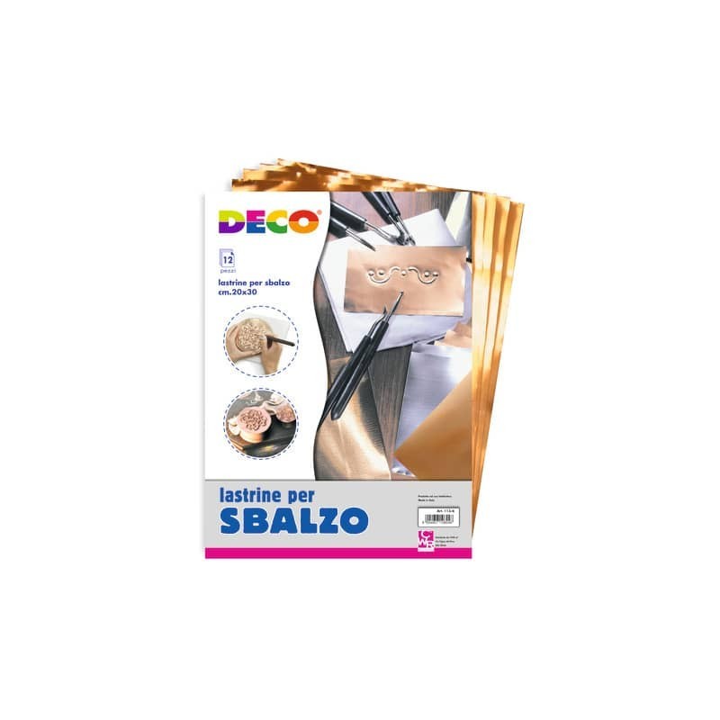 Lastrine in alluminio e rame Deco 20x30 cm - conf. da 12 pezzi - 113/4