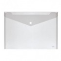 Buste con bottone Lebez orizzontale in conf. da 12 pezzi - formato A4 - trasparenti - 2192-T