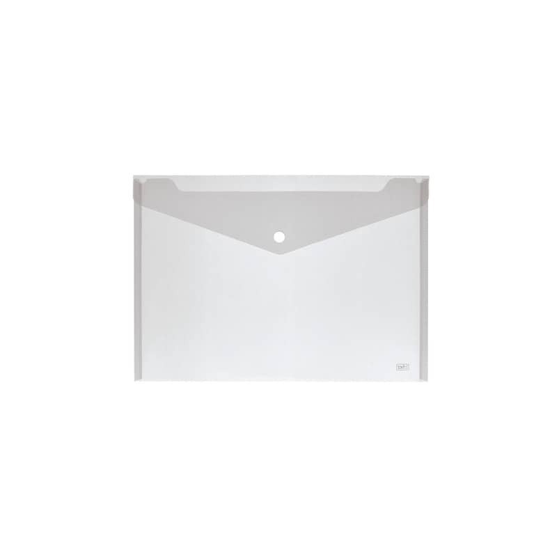 Buste con bottone Lebez orizzontale in conf. da 12 pezzi - formato A4 - trasparenti - 2192-T
