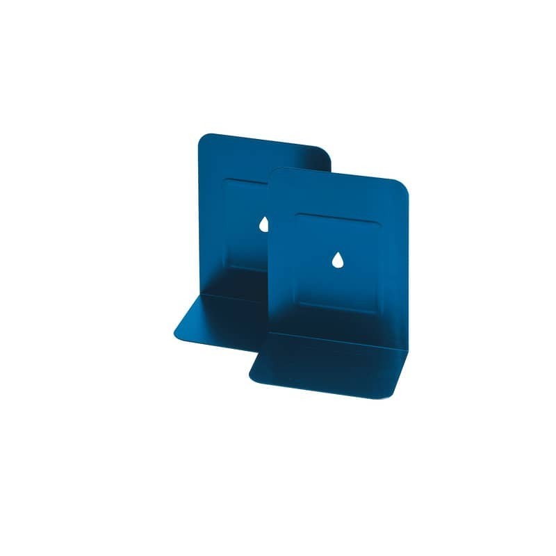 Reggilibri in metallo Lebez in conf. da 2 pezzi - blu - 088-BL