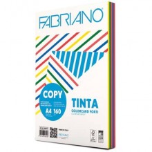 Carta Copy Tinta Colorcart Fabriano 5 colori forti 100 ff - formato Fabriano A4 - 160 g - 62416021