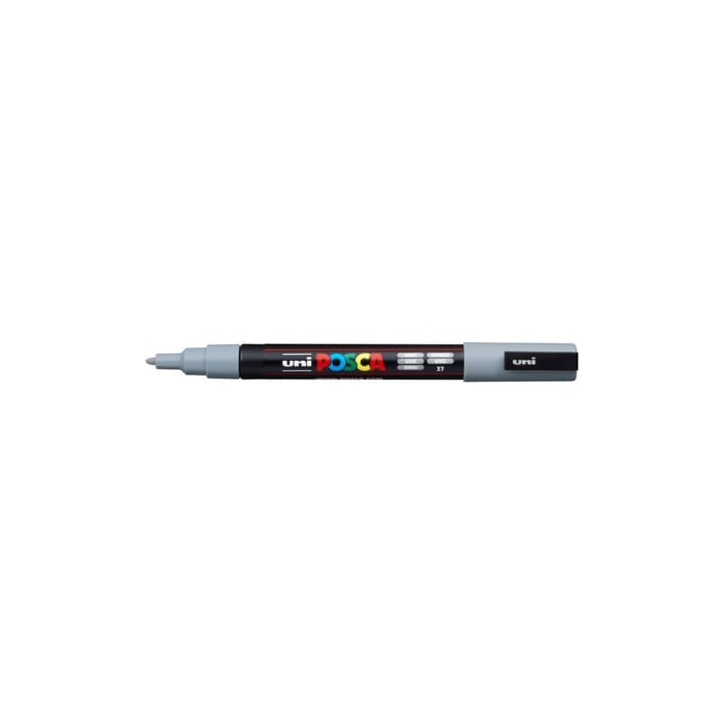 Marcatore a tempera POSCA Uni-Ball punta tonda 0,9-1,3 mm grigio M PC3M GR
