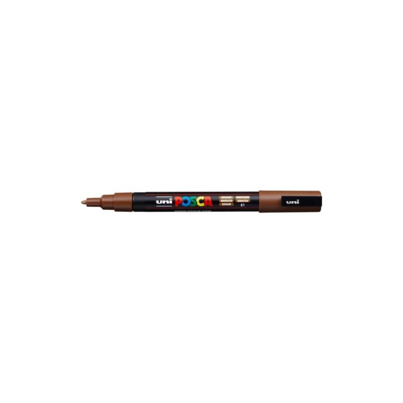 Marcatore a tempera POSCA Uni-Ball punta tonda 0,9-1,3 mm marrone M PC3M M