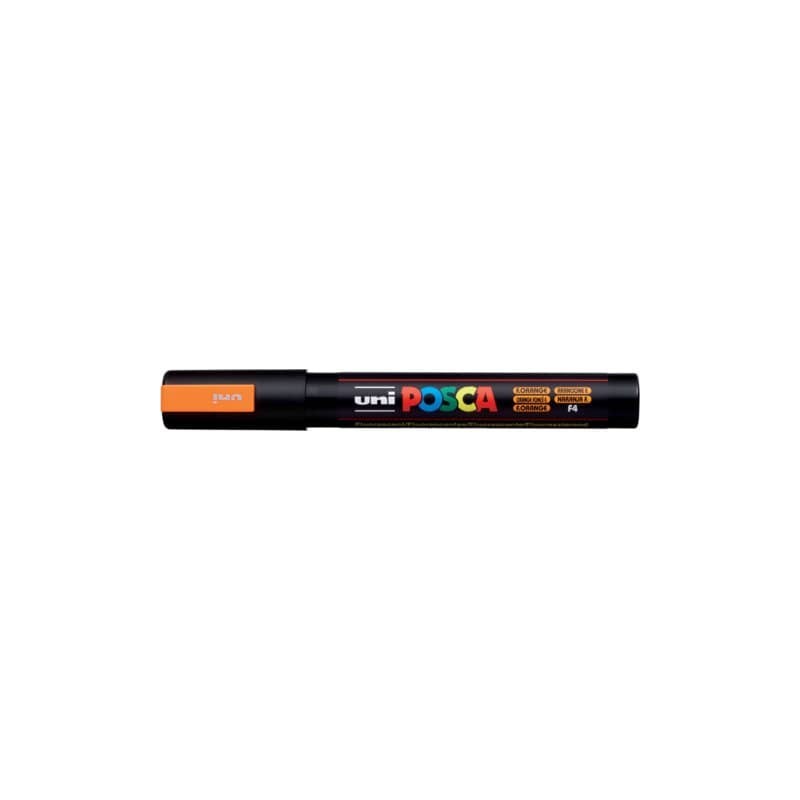 Marcatore a tempera POSCA Uni-Ball punta tonda 1,8-2,5 mm arancio fluo M PC5M AF