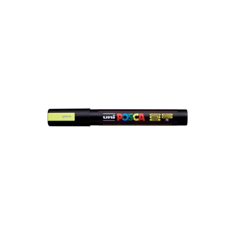Marcatore a tempera POSCA Uni-Ball punta tonda 1,8-2,5 mm giallo fluo M PC5M GF