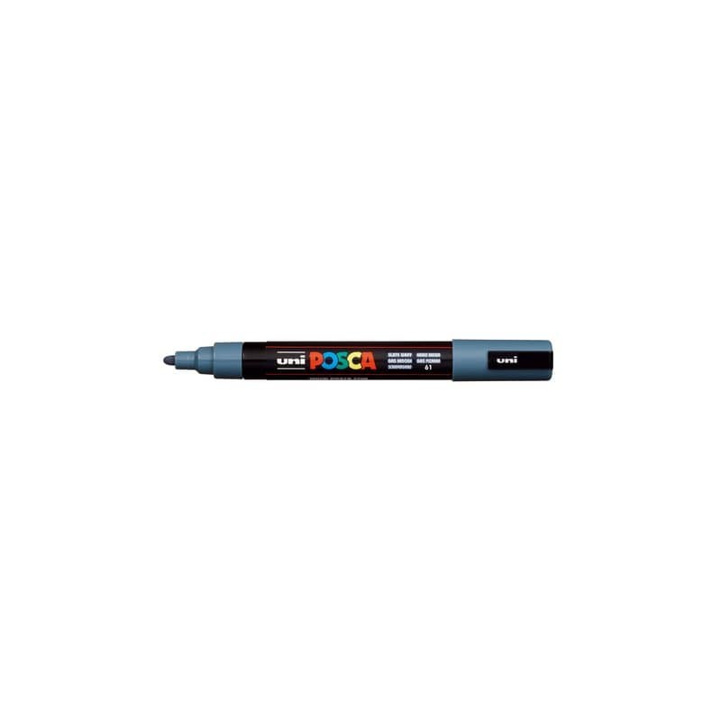 Marcatore a tempera POSCA Uni-Ball punta tonda 1,8-2,5 mm grigio ardesia M PC5M GA