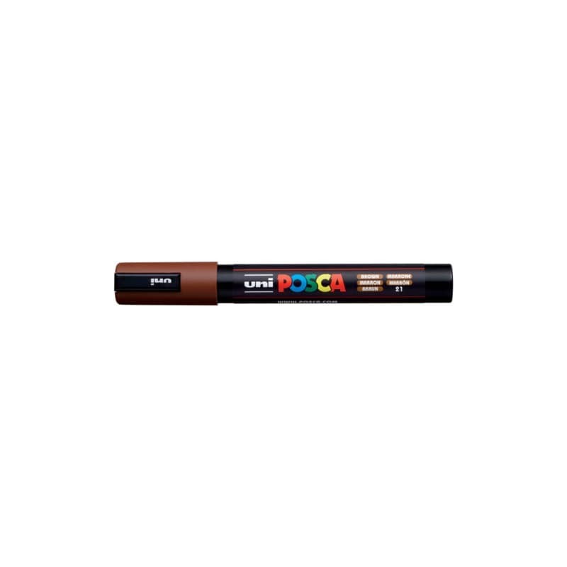 Marcatore a tempera POSCA Uni-Ball punta tonda 1,8-2,5 mm marrone M PC5M M