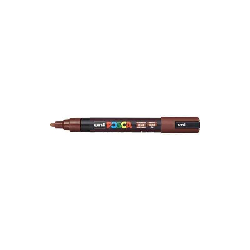 Marcatore a tempera POSCA Uni-Ball punta tonda 1,8-2,5 mm marrone cacao M PC5M CC