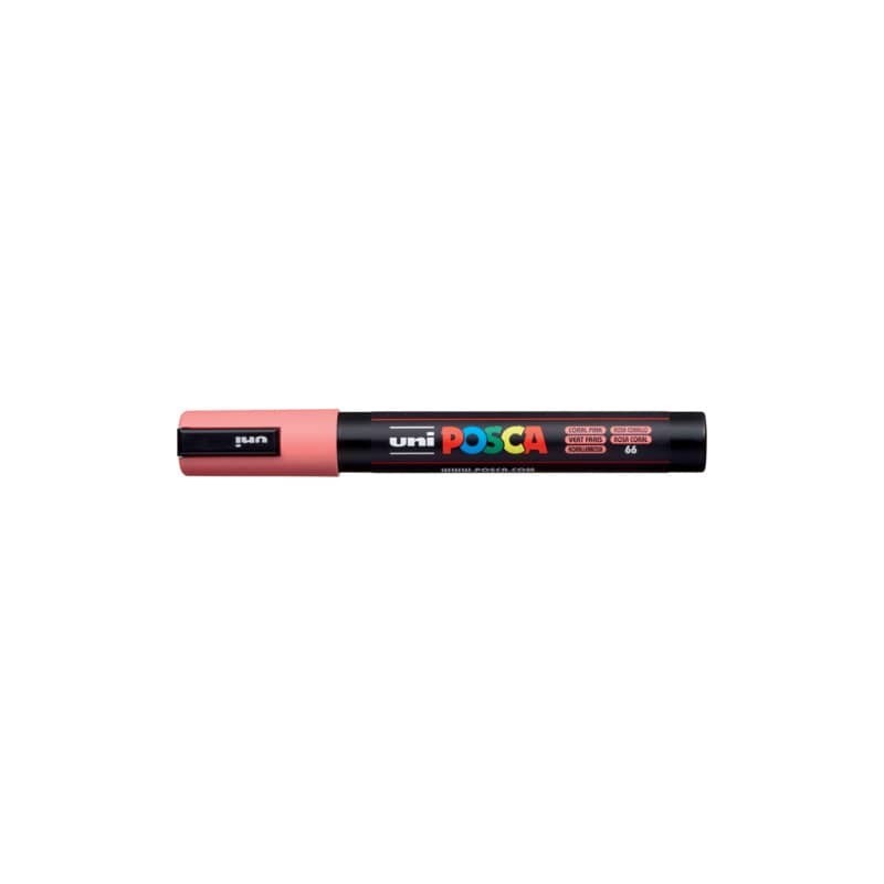 Marcatore a tempera POSCA Uni-Ball punta tonda 1,8-2,5 mm rosa corallo M PC5M RACO